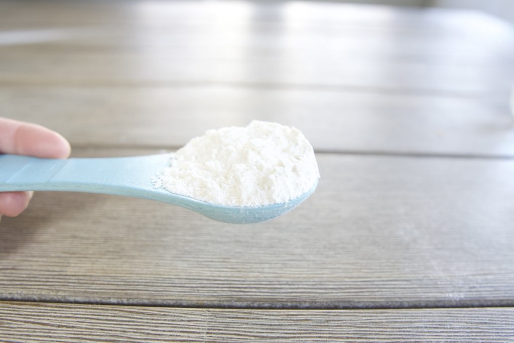 heaping tablespoon of all purpose unbleached flour in for simple from scratch sourdough starter recipe.